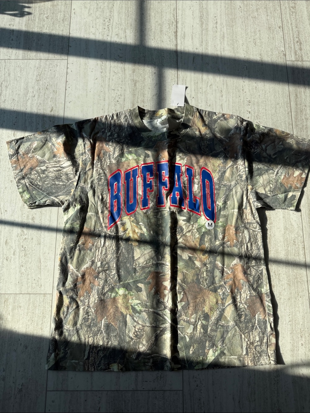 Camo Short Sleeve Tee with Buffalo Logo - Green Camo